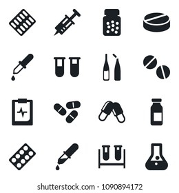 Set Vector Isolated Black Icon Syringe Stock Vector (Royalty Free ...