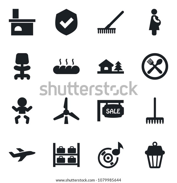 Set Vector Isolated Black Icon Baby Stock Vector Royalty Free