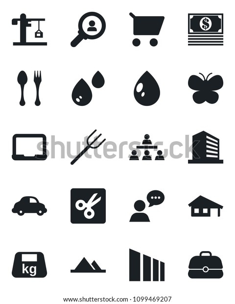 Set of vector isolated black icon - spoon and fork
vector, office building, notebook pc, farm, butterfly, water drop,
car delivery, sorting, heavy, speaker, cut, hierarchy, house with
garage, crane