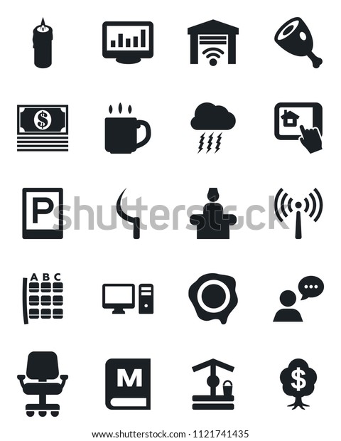 set vector isolated black icon antenna stock vector royalty free 1121741435 shutterstock