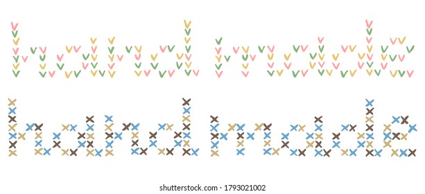 Set vector isolated element. Hand drawn doodle. Illustration with lettering Hand made. 