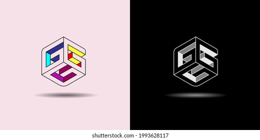 set of vector isometric logo design concept.geometric Rotated Letter G.usable logo for company. business, personal ,web , application, industry