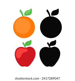 Conjunto de logotipos de zumo de vectores en fondo blanco