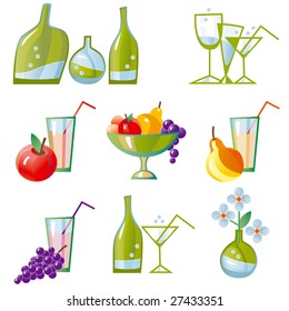 Set of vector kitchen icons