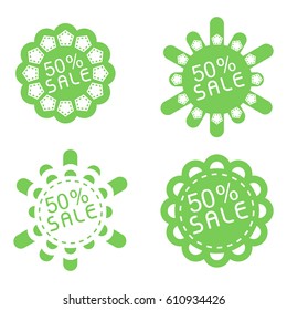 Set vector label sale