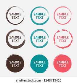 Set of vector labels. Colorful labels.