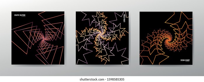 Set of vector labels. Colorful banners and abstract headers .