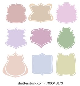 Set Vector Labels Cutout Paper Frames Stock Vector (Royalty Free ...