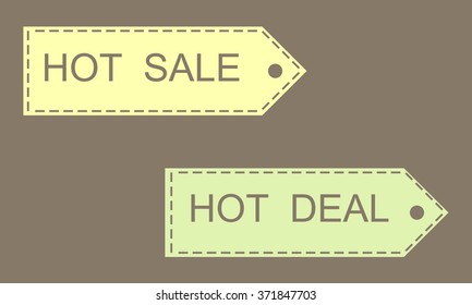 Set of vector labels in pastel tones