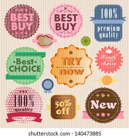 Set of vector labels and stickers