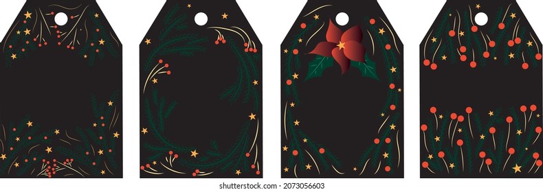 conjunto de cables vectoriales para navidad. Hornos para regalos para Navidad y Año Nuevo.