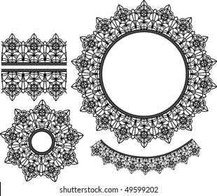 Set of vector lace elements