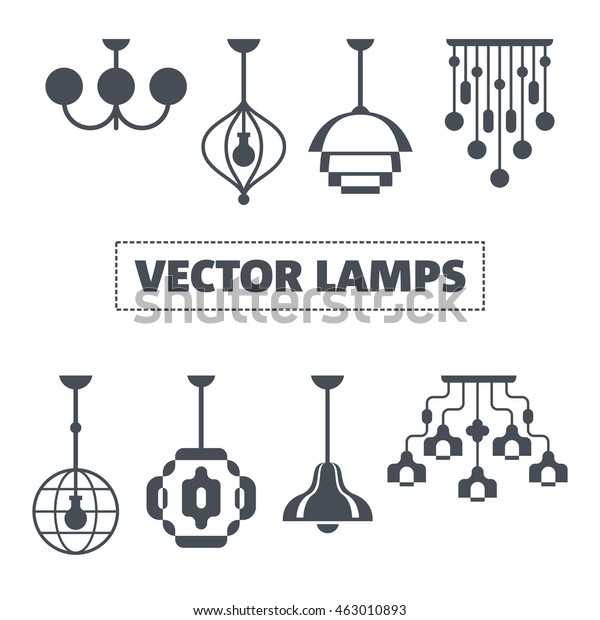 Set Vector Lamps Stock Vector (Royalty Free) 463010893