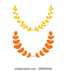 Set of vector laurel wreaths