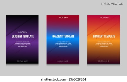 Set of Vector layout two A4 format modern cover background