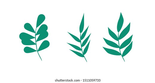 A set of vector leaves and branches. Lovely design elements to make your own patterns, laurels and compositions. Great for wedding or invitations.