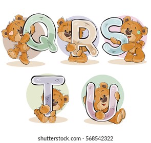 Set Vector Letters English Alphabet Funny: Vetor Stock (livre De ...