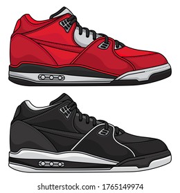 set vector lifestyle shoes, vector EPS 10