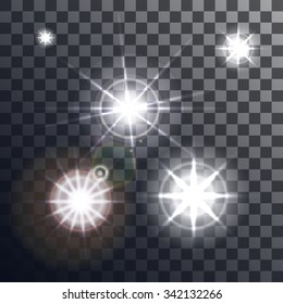 Set of vector lights. Stock vector.