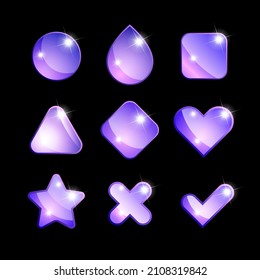 set of vector lilac smooth elements for games and applications