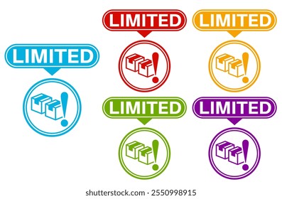 Conjunto de Vector Icono limitado. Producto Ilustración vectorial de diseño de Anuncio de Plantilla limitada