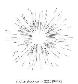 set of vector line  fireworks