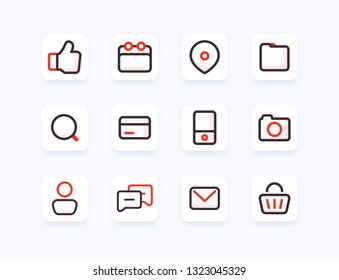 Set of Vector Line Icons.