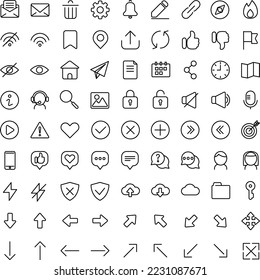 Set of vector line icons