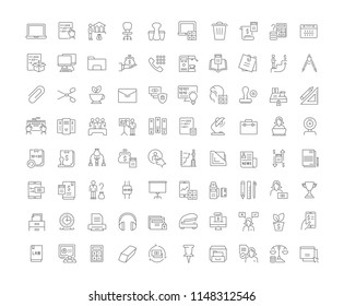 Set of vector line icons of accounting for modern concepts, web and apps. 