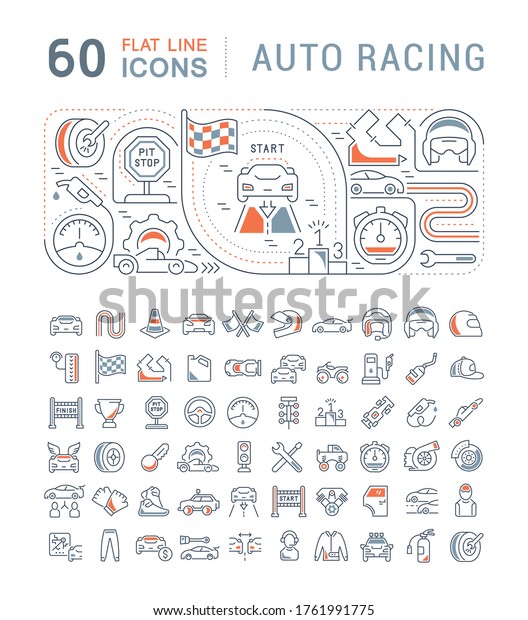 Set of vector line icons of augmented reality\
for modern concepts, web and\
apps.