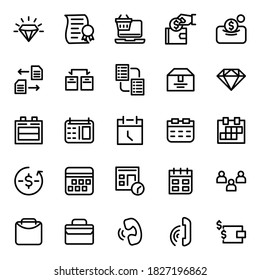 Set of vector line icons of business and finance for modern concepts, web and apps.
