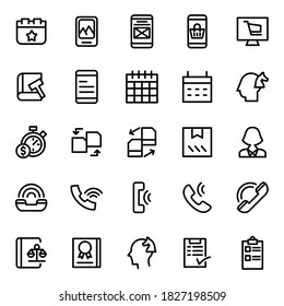 Set of vector line icons of business and finance for modern concepts, web and apps.
