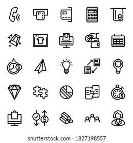 Set of vector line icons of business and finance for modern concepts, web and apps.
