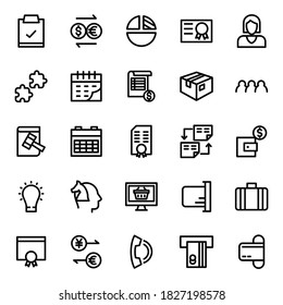 Set of vector line icons of business and finance for modern concepts, web and apps.
