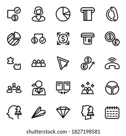 Set of vector line icons of business and finance for modern concepts, web and apps.
