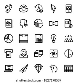Set of vector line icons of business and finance for modern concepts, web and apps.
