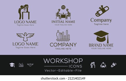 Conjunto de iconos de línea vectorial de la formación empresarial para conceptos modernos, web y aplicaciones.