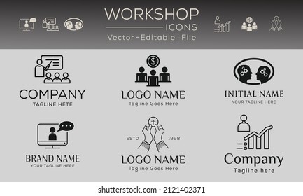 Set von Vektorgrafiken für Business Training für moderne Konzepte, Web und Apps.