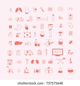 Set vector line icons. Design medicine icons