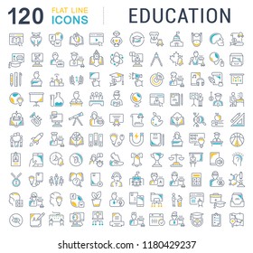 Set of vector line icons of education for modern concepts, web and apps.