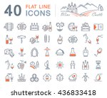 Set vector line icons in flat design wine making, grape cultivation, tasting, storage and sale of wine with elements for mobile concepts and web apps. Collection modern infographic logo and pictogram.