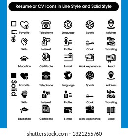 Set vector line icons in flat design office and business with elements for mobile concepts and web apps. Collection modern infographic logo and pictogram. Set of line and solid icons for your resume.