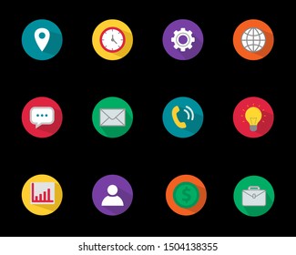 Set vector line icons in flat design business, finance and accounting with elements for mobile concepts and web apps. Collection modern infographic logo and pictogram.