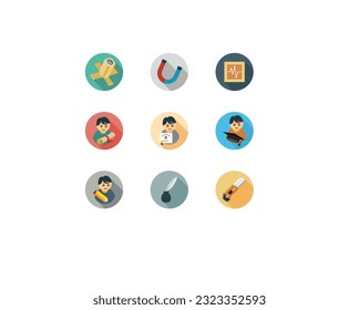 Set vector line icons in flat design education, school and university with elements for mobile concepts and web apps. Collection modern infographic logo and pictogram. Online education icon.