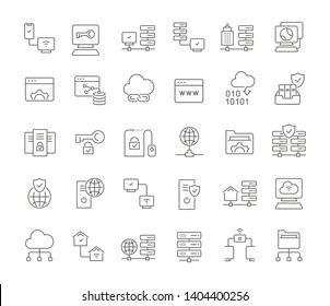 Set of vector line icons of internet technology for modern concepts, web and apps. Set of vector line icons of internet technology for modern concepts, web and apps.