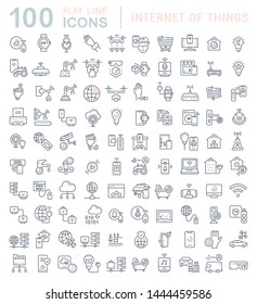 Set of vector line icons of internet of things for modern concepts, web and apps. Set of vector line icons of internet of things for modern concepts, web and apps.