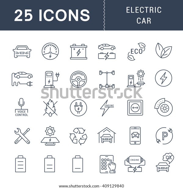 Download Set Vector Line Icons Open Path Stock Vector (Royalty Free ...