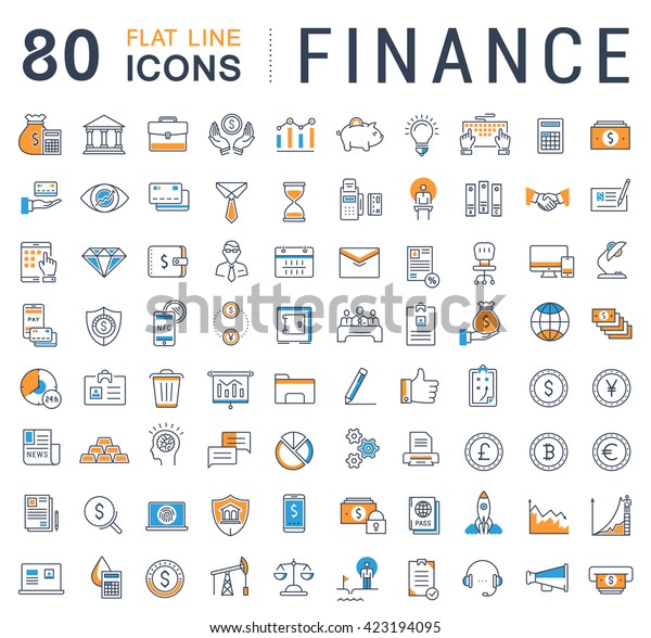 Download Set Vector Line Icons Open Path Stock Vector (Royalty Free ...