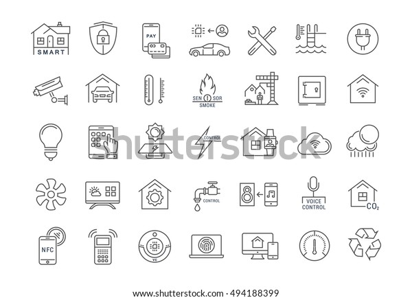 Download Set Vector Line Icons Open Path Stock Vector (Royalty Free ...