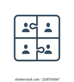 Set of Vector Line Icons Related to Puzzle. Puzzle Pieces, Conundrum, Mental Technique, Thinking Man. Editable Stroke